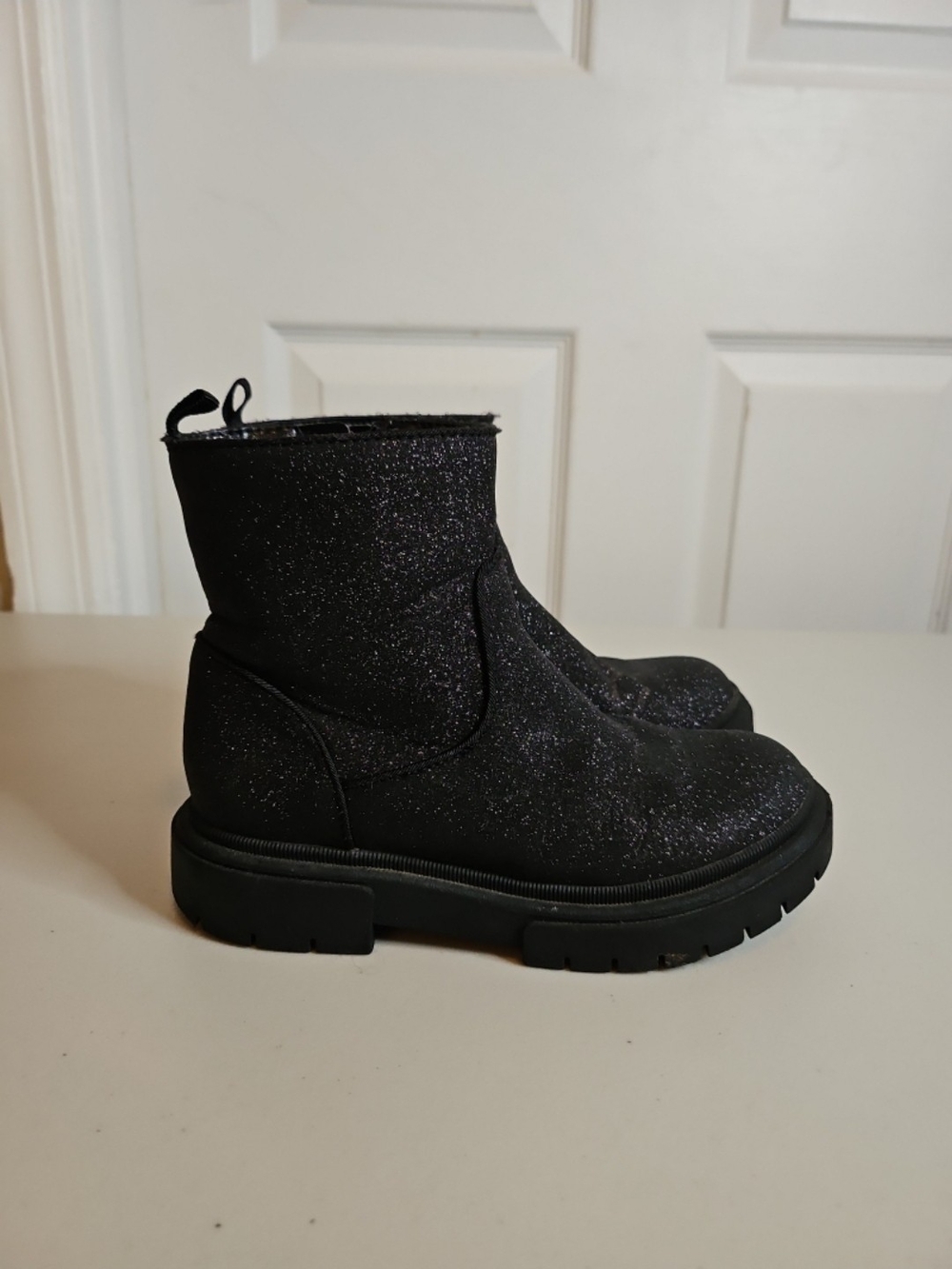 Art Class Target Sparkly Black Combat Boots Size Girls 13